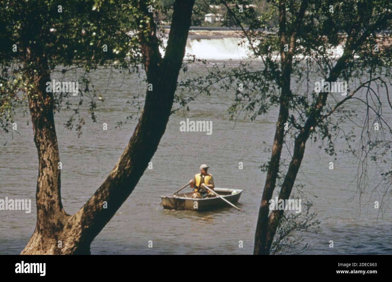 1970er Foto (1973) - Glen Ferris am Kanawha River In der Nähe Gauley Bridge ist ein beliebter Ort für Camping und Angeln Stockfoto