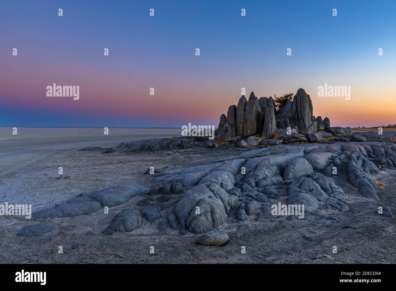 Farben des Himmels nach Sonnenuntergang Stockfoto