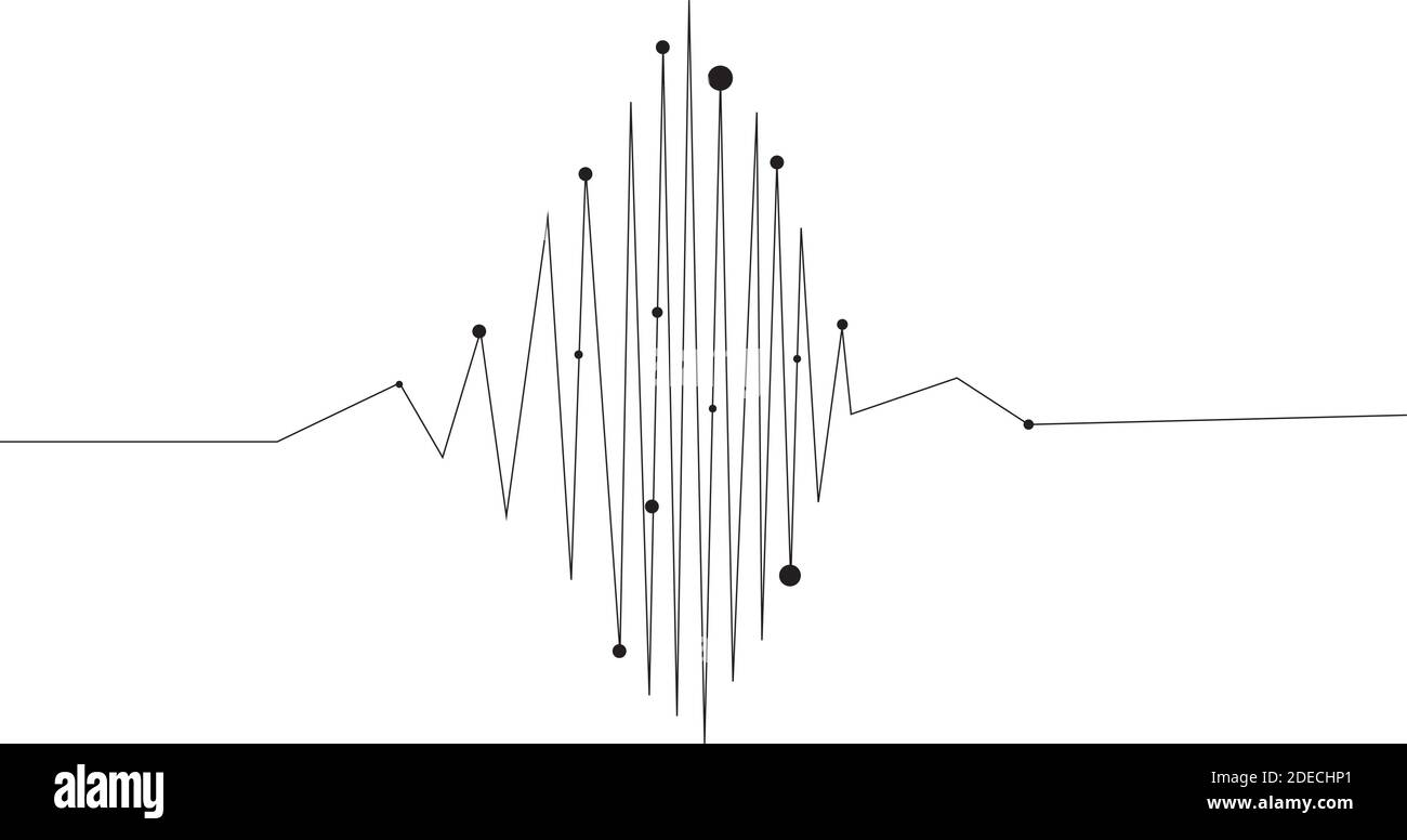 Geometrische Form mit Linien und Punkten Stock Vektor