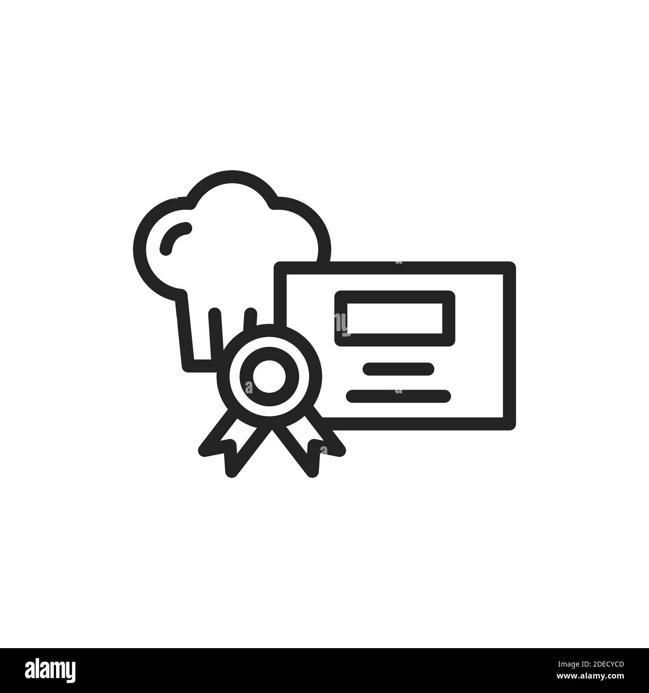 Schwarzes Symbol für Kochkurse. Vektorgrafik. Skizzieren Piktogramm für Web-Seite, mobile App, Promo Stock Vektor