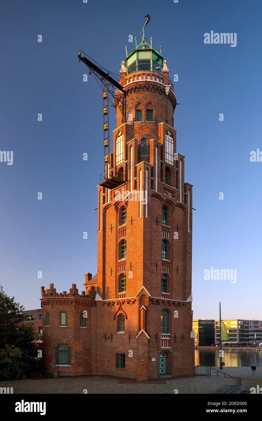 Leuchtturm Bremerhaven, Bremerhaven Oberfeuer im neuen Hafen, Deutschland, Bremen, Bremerhaven Stockfoto
