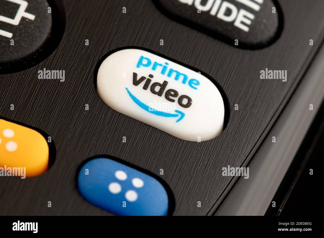 Prime Video-Taste auf der tv-Fernbedienung Stockfoto