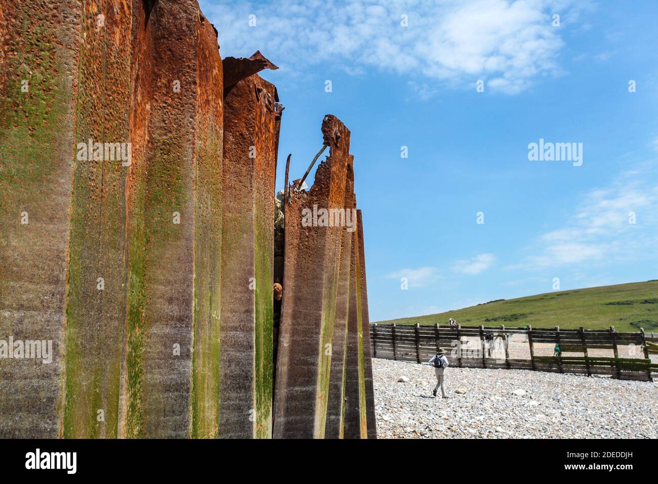 Sussex's einzige unerschlossenen Flussmündung enthält die faszinierendsten Landschaften der Südküste, geschützt durch die NT, Country Park und SSSI Systeme. Stockfoto