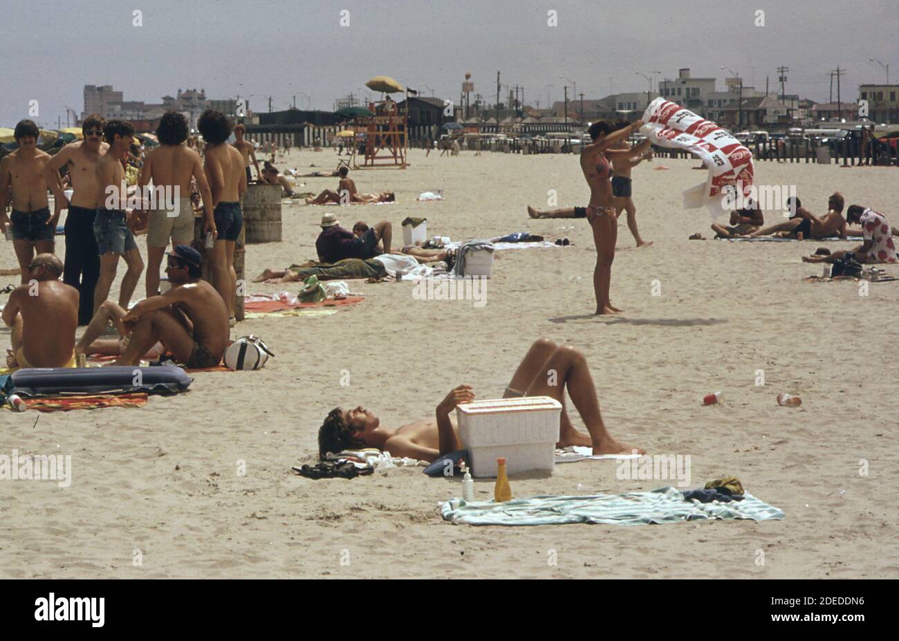 1970er-Jahre Foto (1973) - Stewart Beach, am östlichen Ende der Galveston Island, einer der beliebtesten Sommerspielplätze der Gegend Stockfoto