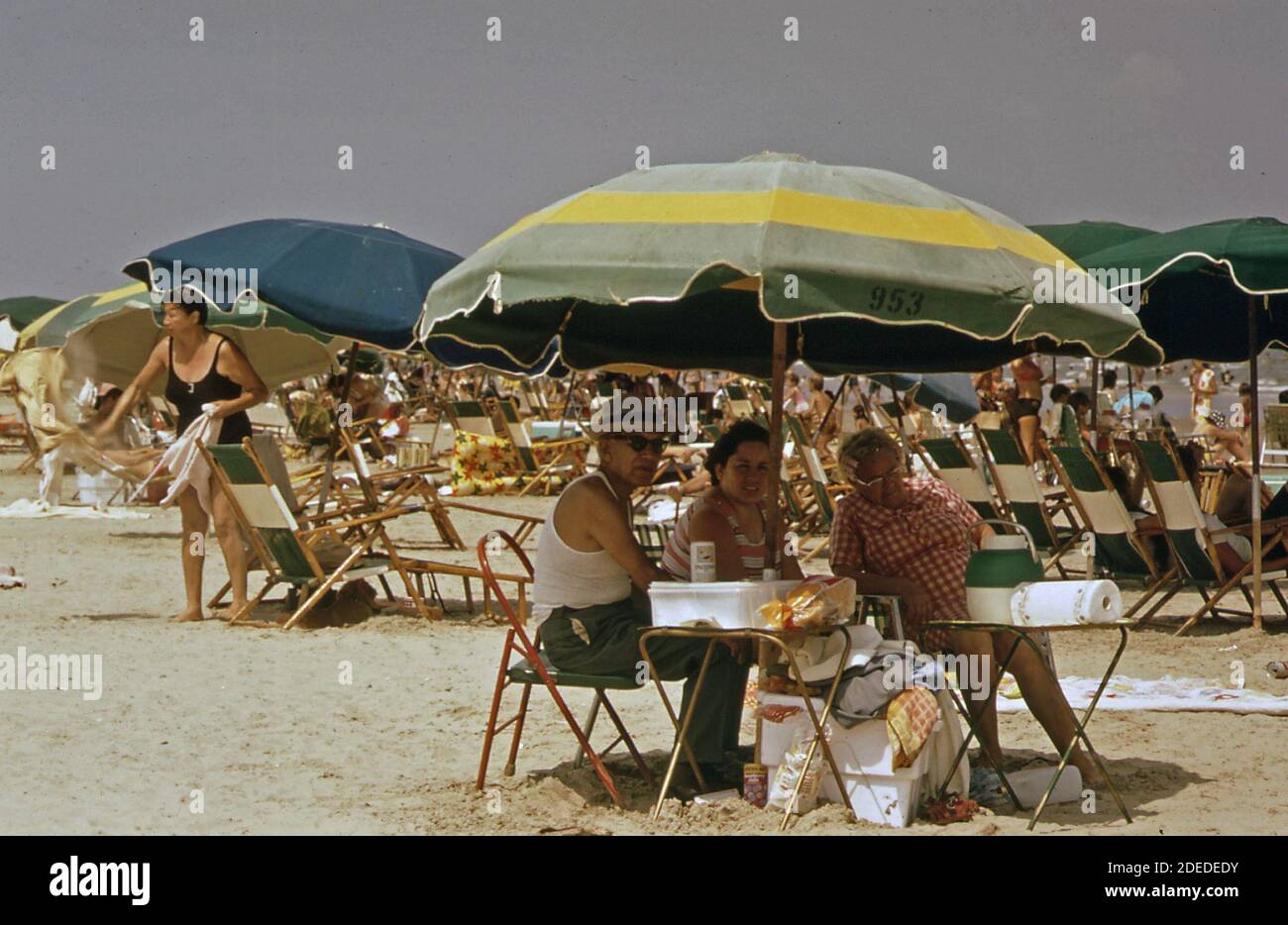 1970er-Jahre Foto (1973) - Stewart Beach, am östlichen Ende der Galveston Island, einer der beliebtesten Sommerspielplätze der Gegend Stockfoto