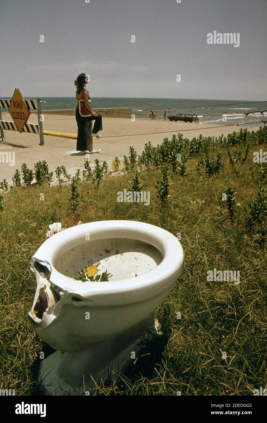 1970er Foto (1973) - die Lebenskraft - West Beach Galveston Island Stockfoto