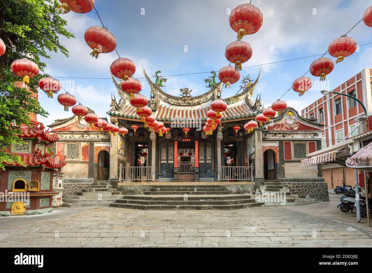 Fassade des tianhou-Tempels auf der Insel Penghu, Taiwan Stockfoto