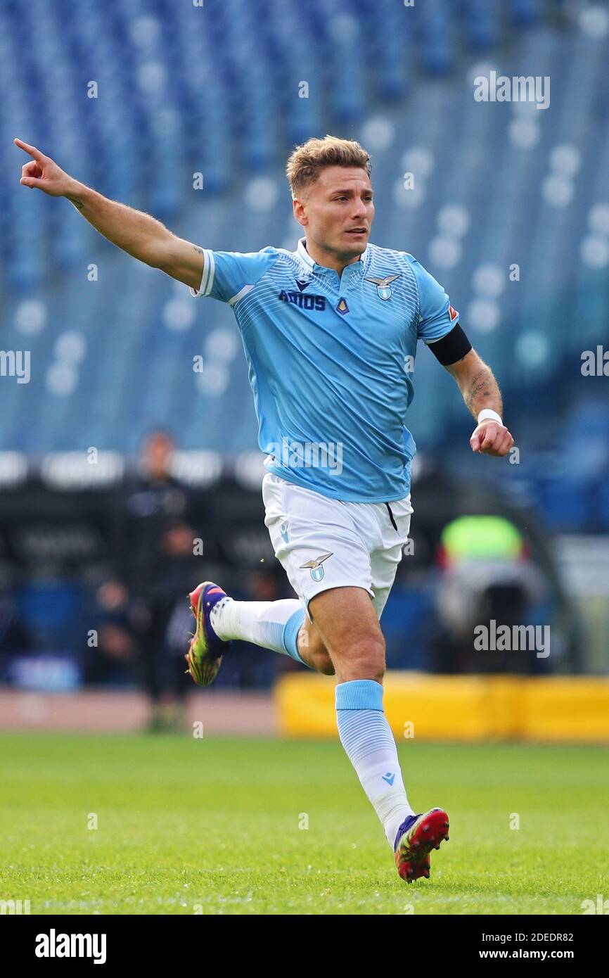 Ciro unbeweglich von Latium Gesten während der italienischen Meisterschaft Serie Ein Fußballspiel zwischen SS Lazio und Udinese Calcio / LM Stockfoto