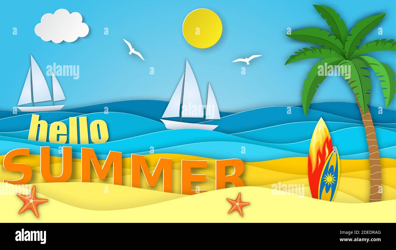 Hallo, Sommer Hintergrund Stock Vektor