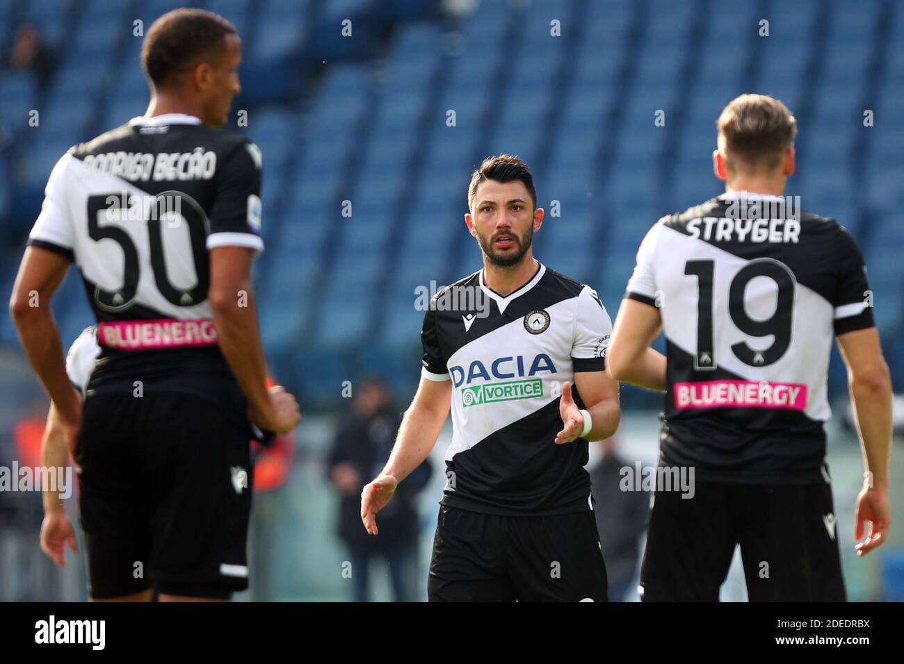 Tolgay Arslan von Udinese reagiert während der italienischen Meisterschaft Serie Ein Fußballspiel zwischen SS Lazio und Udinese Calcio / LM Stockfoto