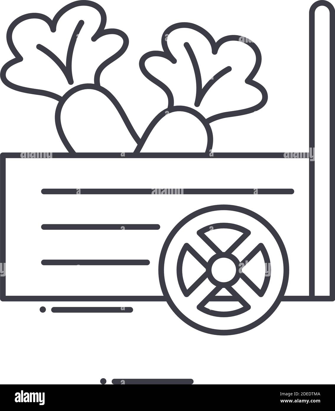 Ernte-Symbol, lineare isolierte Illustration, dünne Linie Vektor, Web-Design-Zeichen, Kontur Konzept Symbol mit editierbaren Strich auf weißem Hintergrund. Stock Vektor