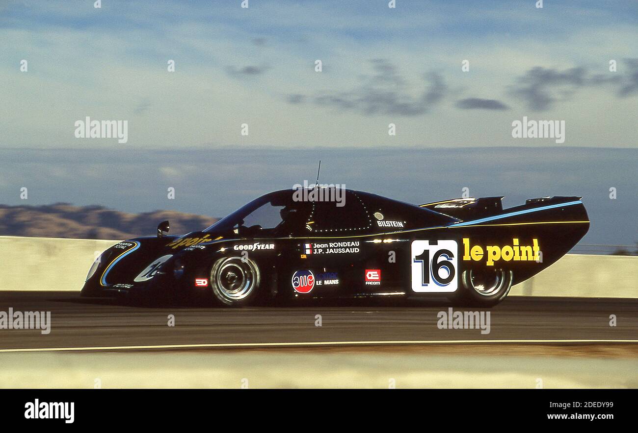 Le Mans gewinnt Rondeau M379B bei den Monterey Historic Races An der Laguna Seca Rennstrecke California USA 1990 Stockfoto