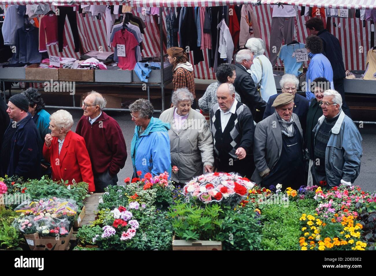Markttag, Louth, Lincolnshire, England, Großbritannien Stockfoto