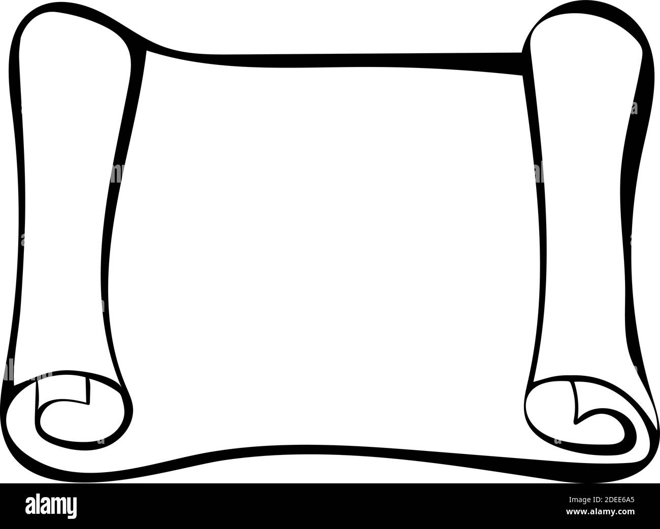 Silhouette Papier Rollen leere weiße Blatt für Text Raum. Symbol für die Abbildung Stock Vektor