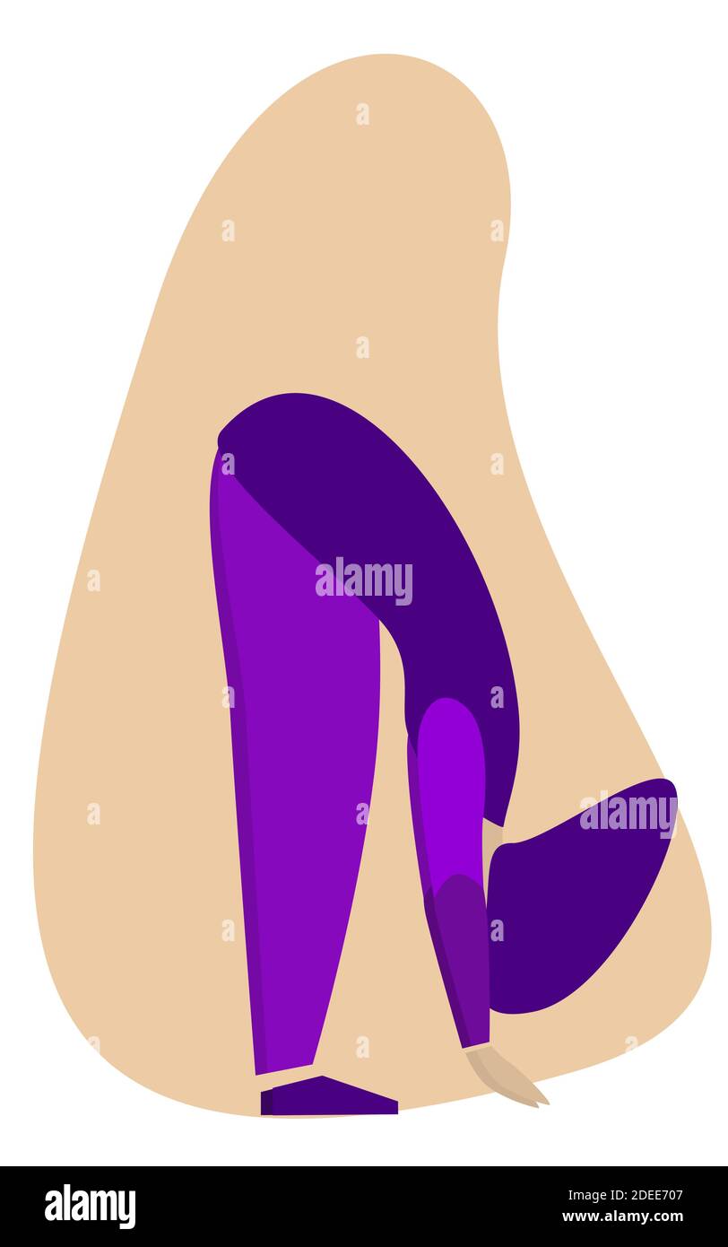 Yoga Pose Uttanasana. Frau steht nach vorne beugen. Monachrome Vektorgrafik. Surya Namaskara. San Salutation. Isoliert auf weißem Hintergrund Stock Vektor