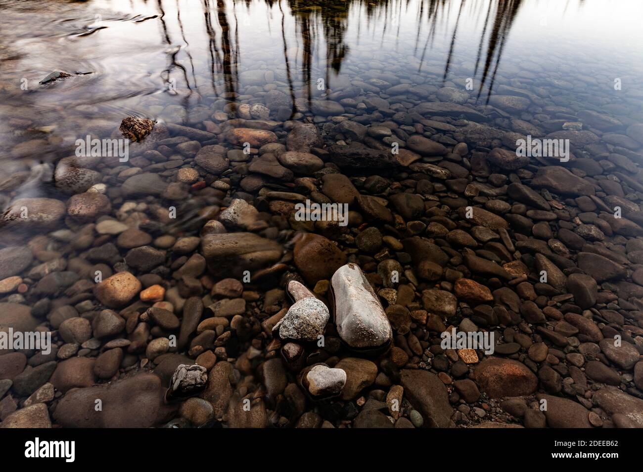 WA17702-00..... WASHINGTON - Reflections on the Pasayten River along the Boundary Trail #533 in the Pasayten Wilderness, Okanogan Wenatchee National for Stockfoto