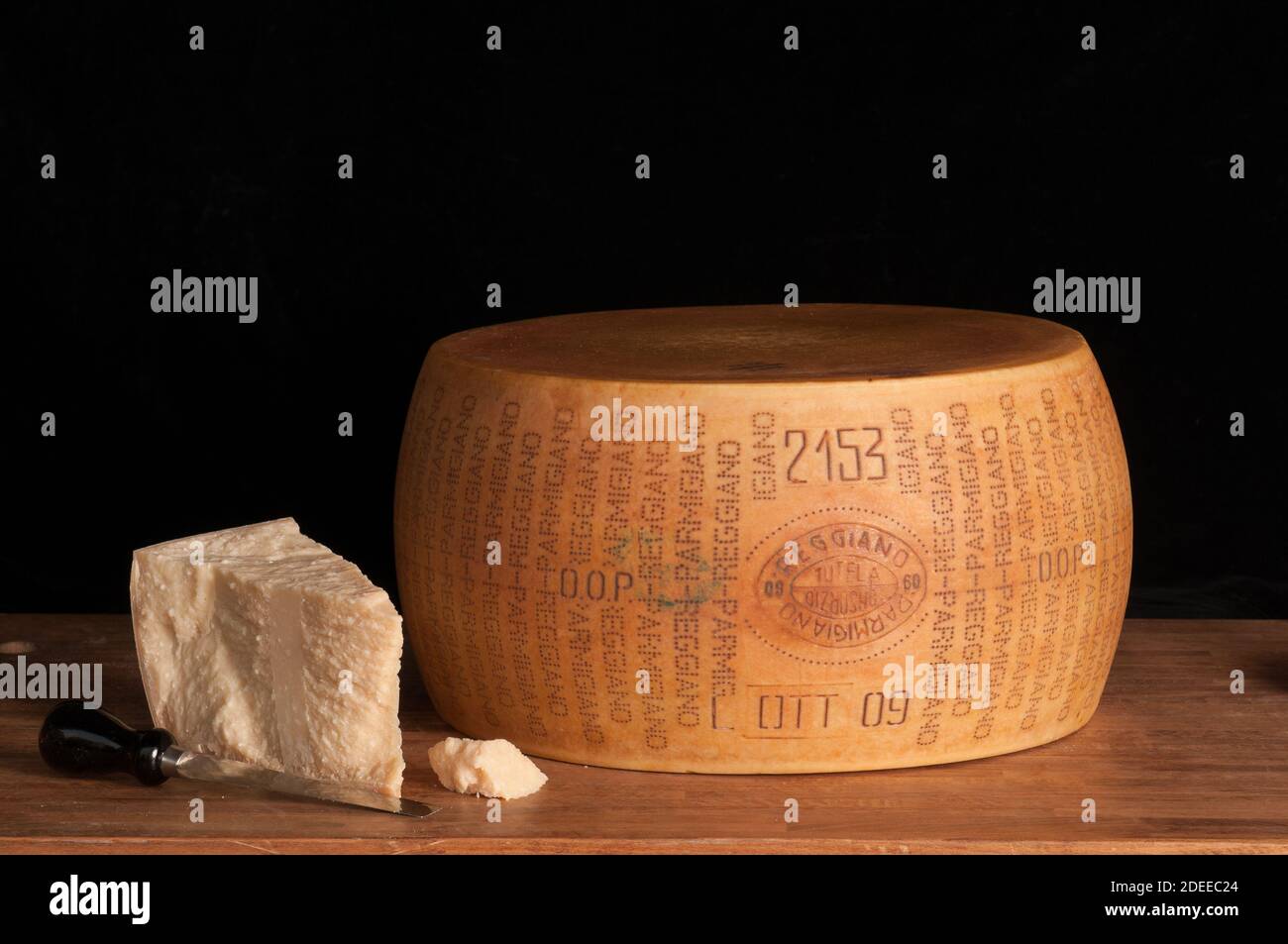 Form,Parmigiano Reggiano, Forma, Formaggio Stockfoto