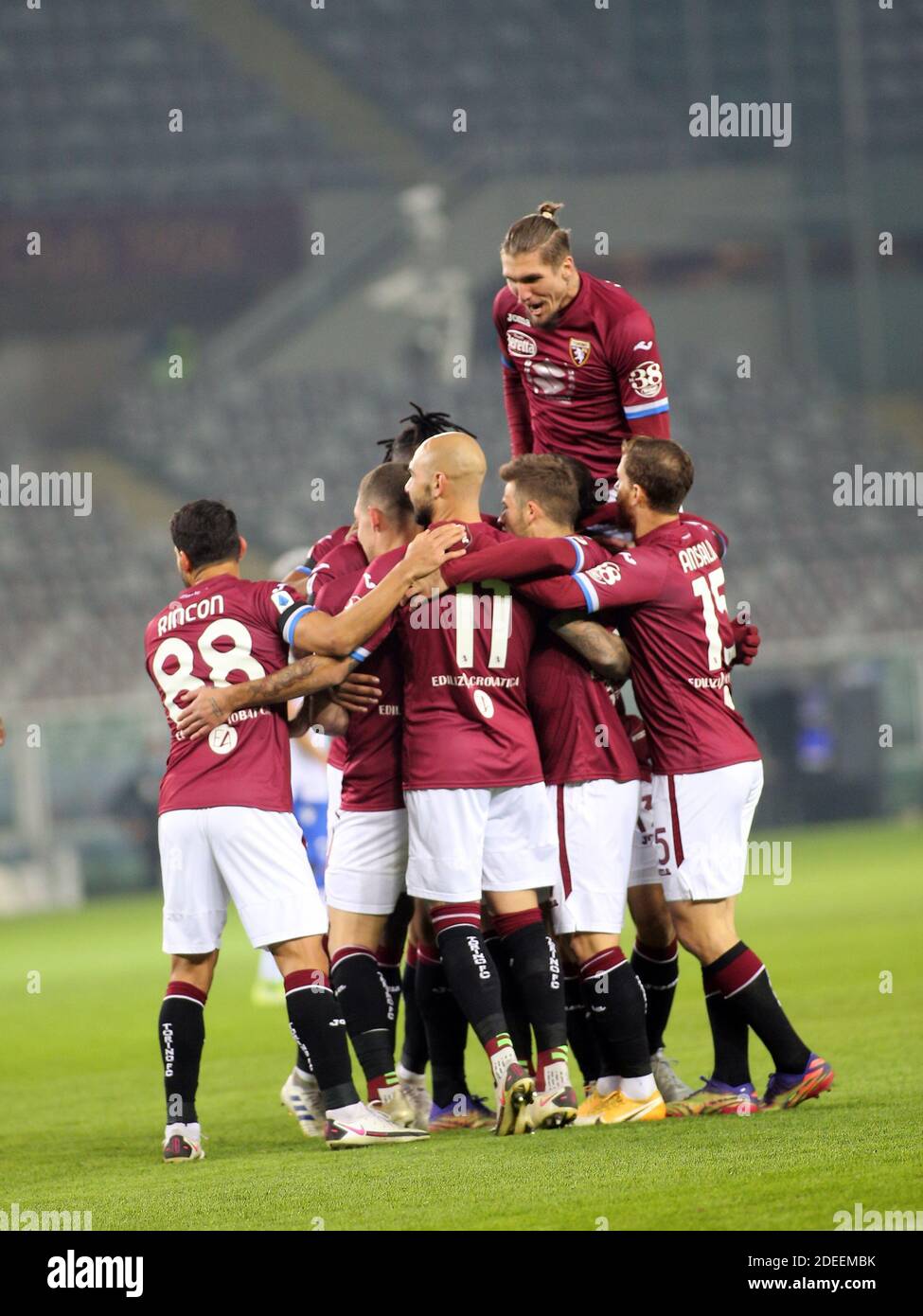 Olimpico Grande Torino Stadion, Turin, Italien, 30 Nov 2020, Turin feiert das Tor während Turin FC vs UC Sampdoria, Italienische Fußball Serie A Spiel - Foto Claudio Benedetto / LM Stockfoto