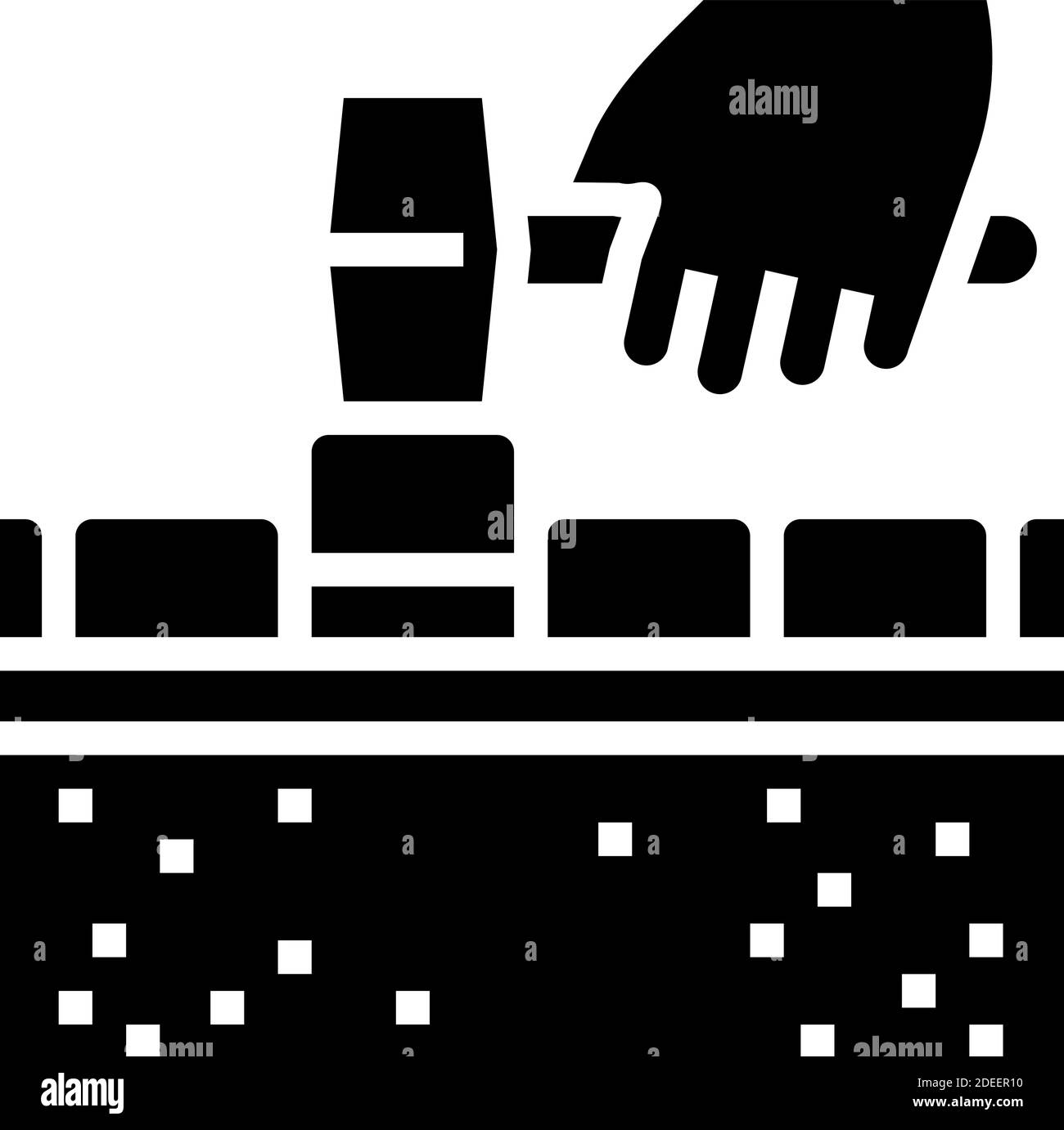 Legen Fliesen Straße Glyphe Symbol Vektor-Illustration Stock Vektor