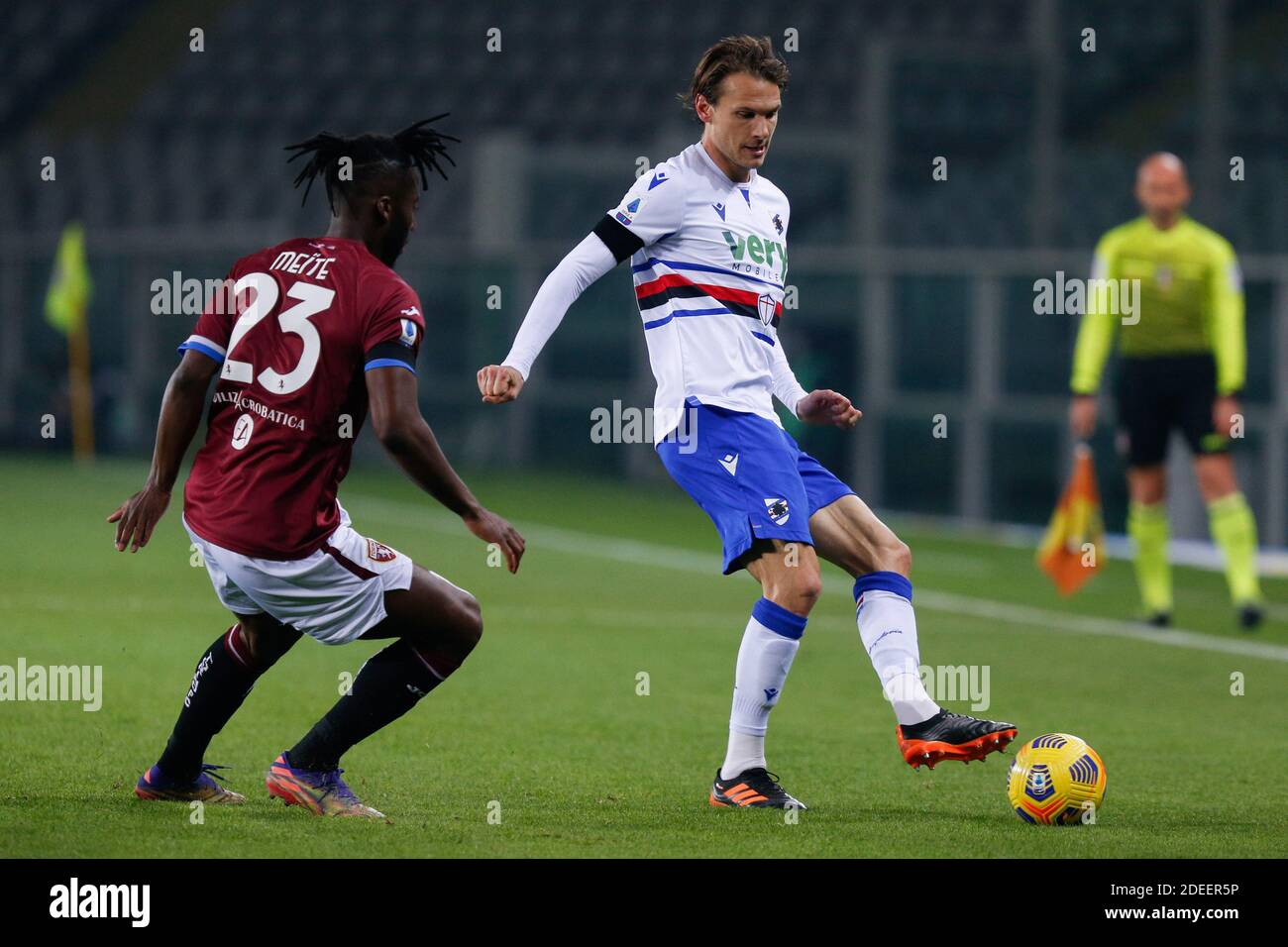 Olimpico Grande Torino Stadion, Turin, Italien, 30 Nov 2020, Albin Ekdal (UC Sampdoria) während Turin FC vs UC Sampdoria, Italienische Fußball Serie A Spiel - Foto Francesco Scaccianoce / LM Stockfoto