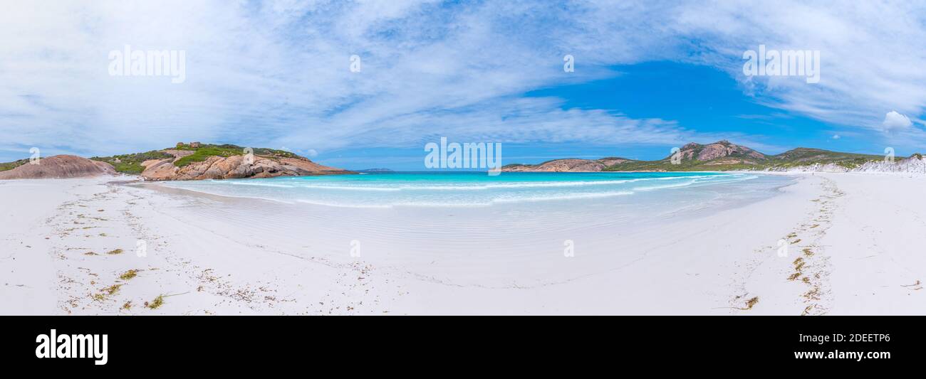 Hellfire Bay in der Nähe von Esperance an einem bewölkten Tag, Australien Stockfoto