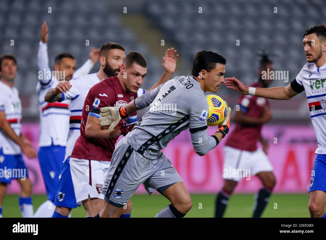 Olimpico Grande Torino Stadion, Turin, Italien, 30 Nov 2020, Emil Audero (UC Sampdoria) während Turin FC vs UC Sampdoria, Italienischer Fußball Serie A Spiel - Foto Francesco Scaccianoce / LM Stockfoto