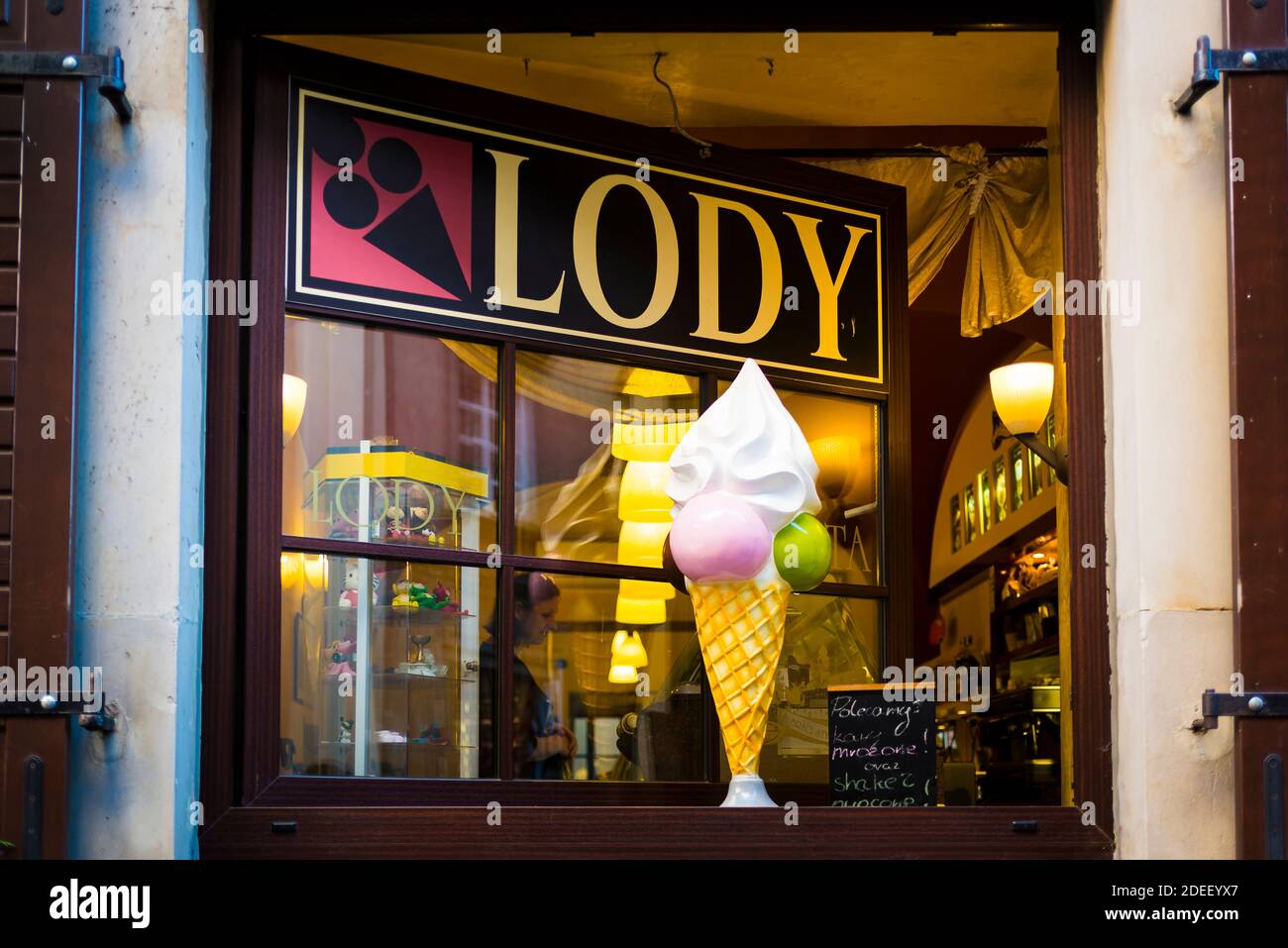 Eisdiele in der Altstadt. Lody. Warschau, Polen, Europa Stockfoto