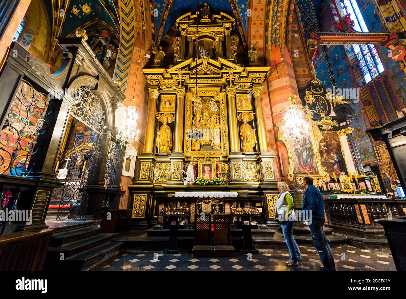 Kapelle der Verklärung Jesu, ursprünglich Fronleichnam. Der Barockaltar aus dem Jahr 1747 wird Francisco Placidi zugeschrieben. Saint Mary’s Basi Stockfoto