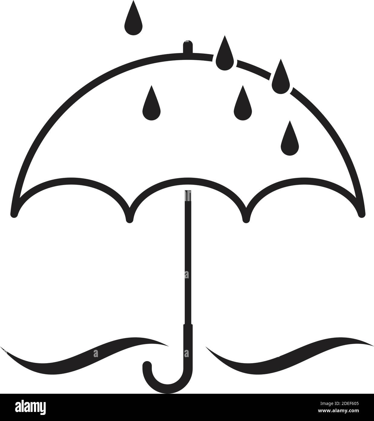 Regenschirm Logo Vektor Vorlage Icon Design Stock-Vektorgrafik - Alamy