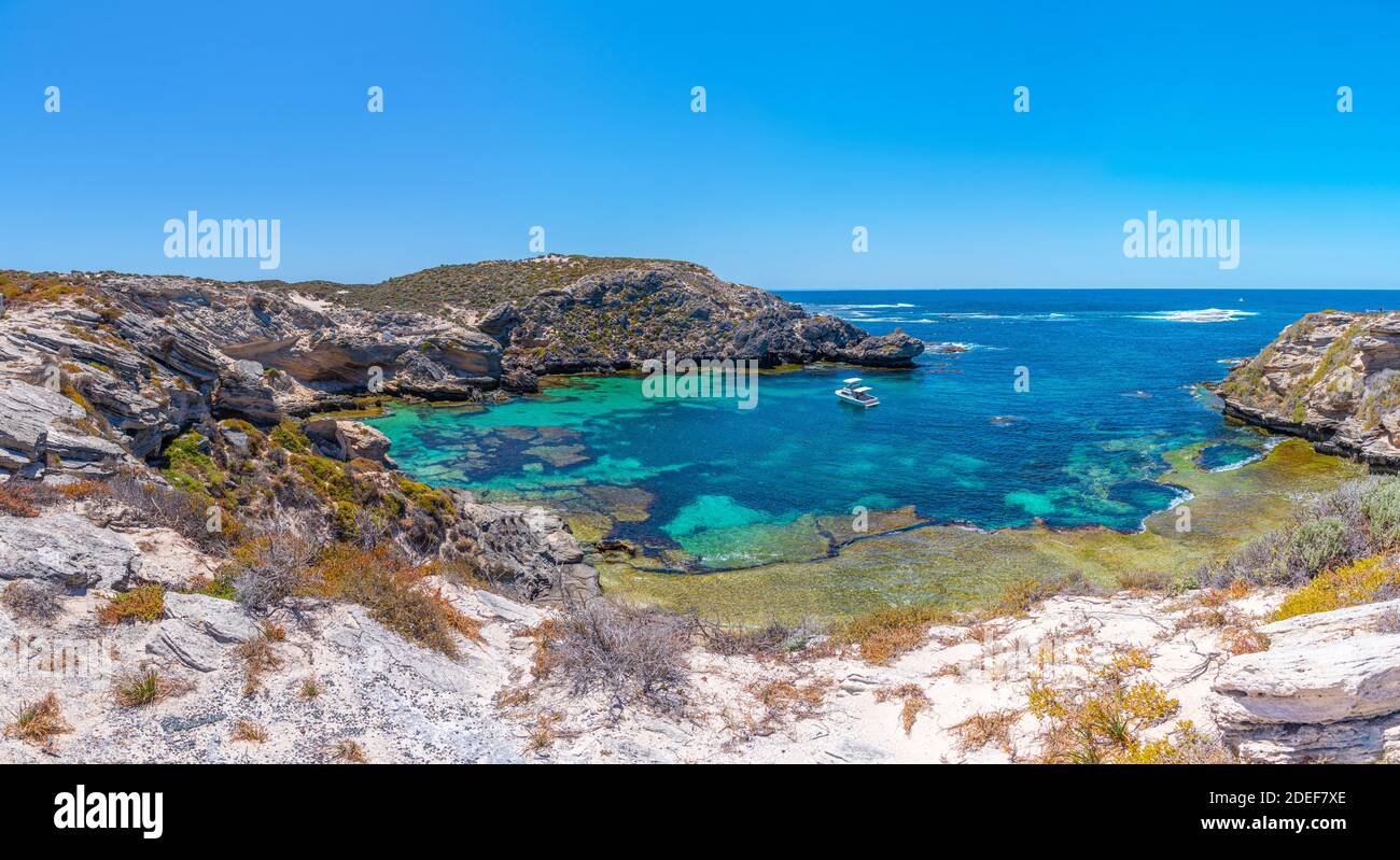 Fish Hook Bay auf der Insel Rottnest in Australien Stockfoto