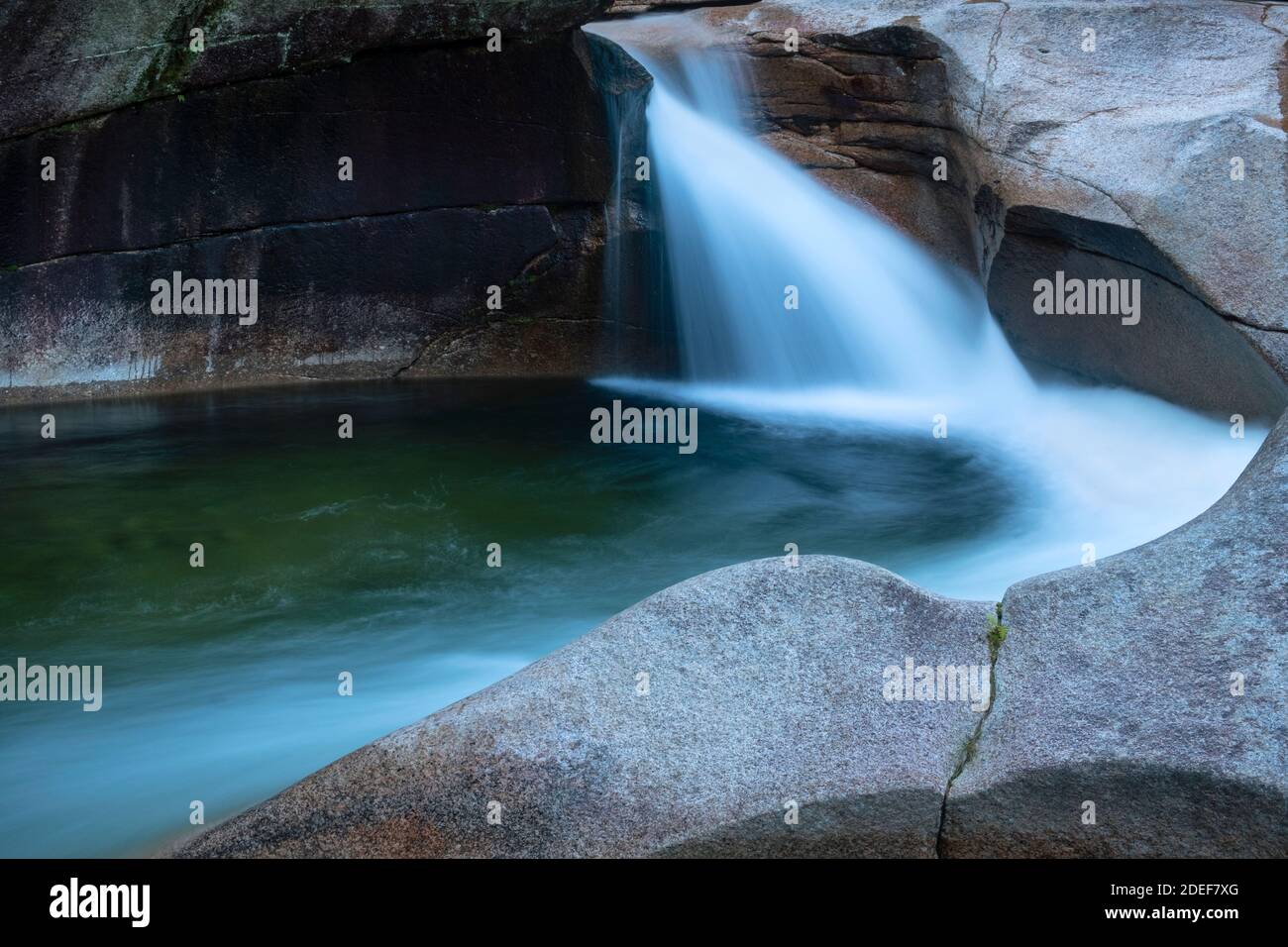 Ein natürlich geformtes 20ft Topfloch im Franconia Notch State Park in der Nähe von Lincoln, den White Mountains Stockfoto