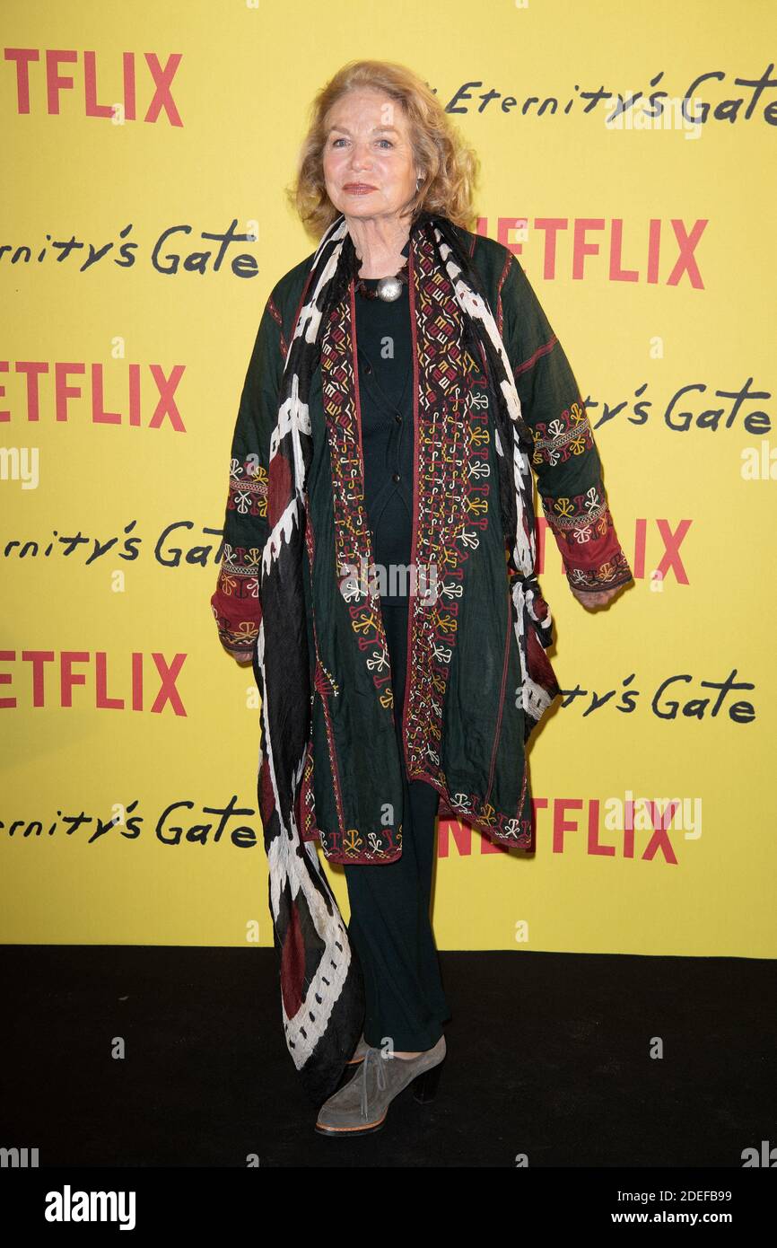 Alexandra Stewart nimmt am 02. April 2019 an der Fotocall für den Film 'At Eternity's Gate' im Musée du Louvre in Paris Teil.Foto von David Niviere/ABACAPRESS.COM Stockfoto