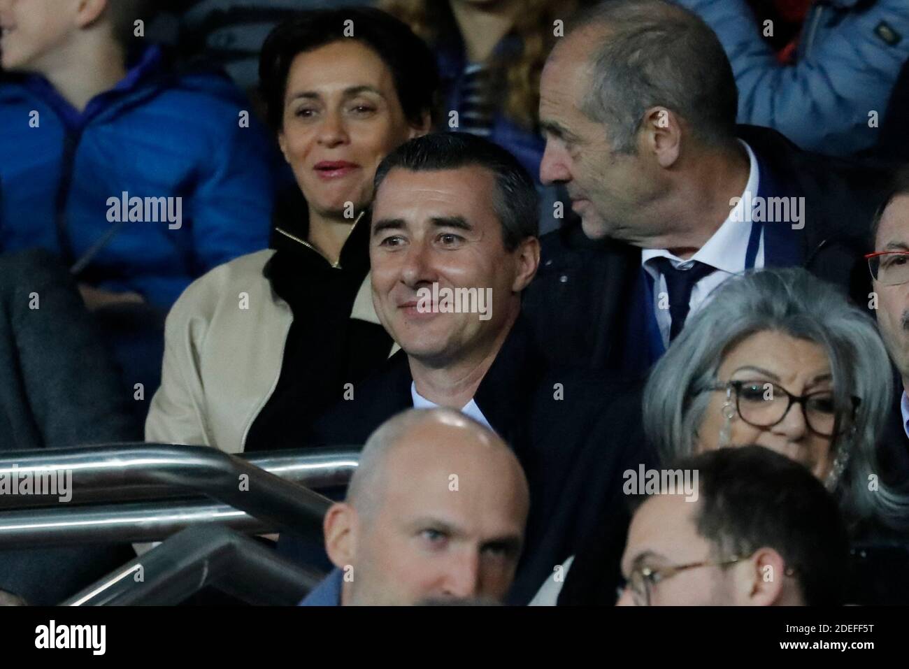 Der Präsident von Straßburg, Mark Keller, beobachtet am 7. April 2019 die Ligue 1 PSG gegen Strasbourg im Stadion Parc des Princes in Paris, Frankreich. Paris Saint-Germain und Strasbourg endeten in einem 2-2. Drew. Foto von Henri Szwarc/ABACAPRESS.COM Stockfoto