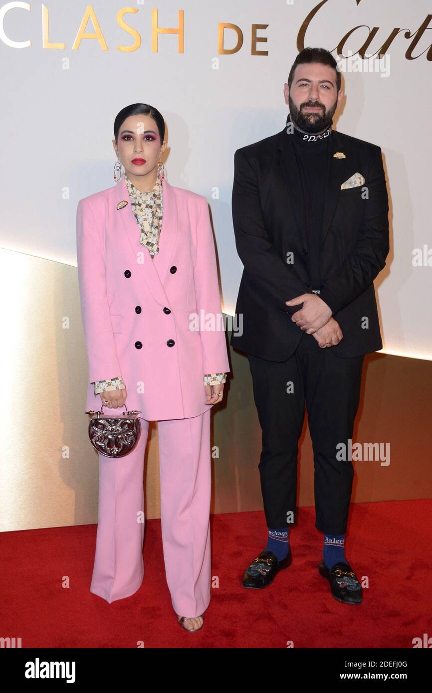 Ali Cha'Aban und Gast beim Clash De Cartier Photocall in der Conciergerie in Paris, Frankreich am 10. April 2019. Foto von Aurore Marechal/ABACAPRESS.COM Stockfoto