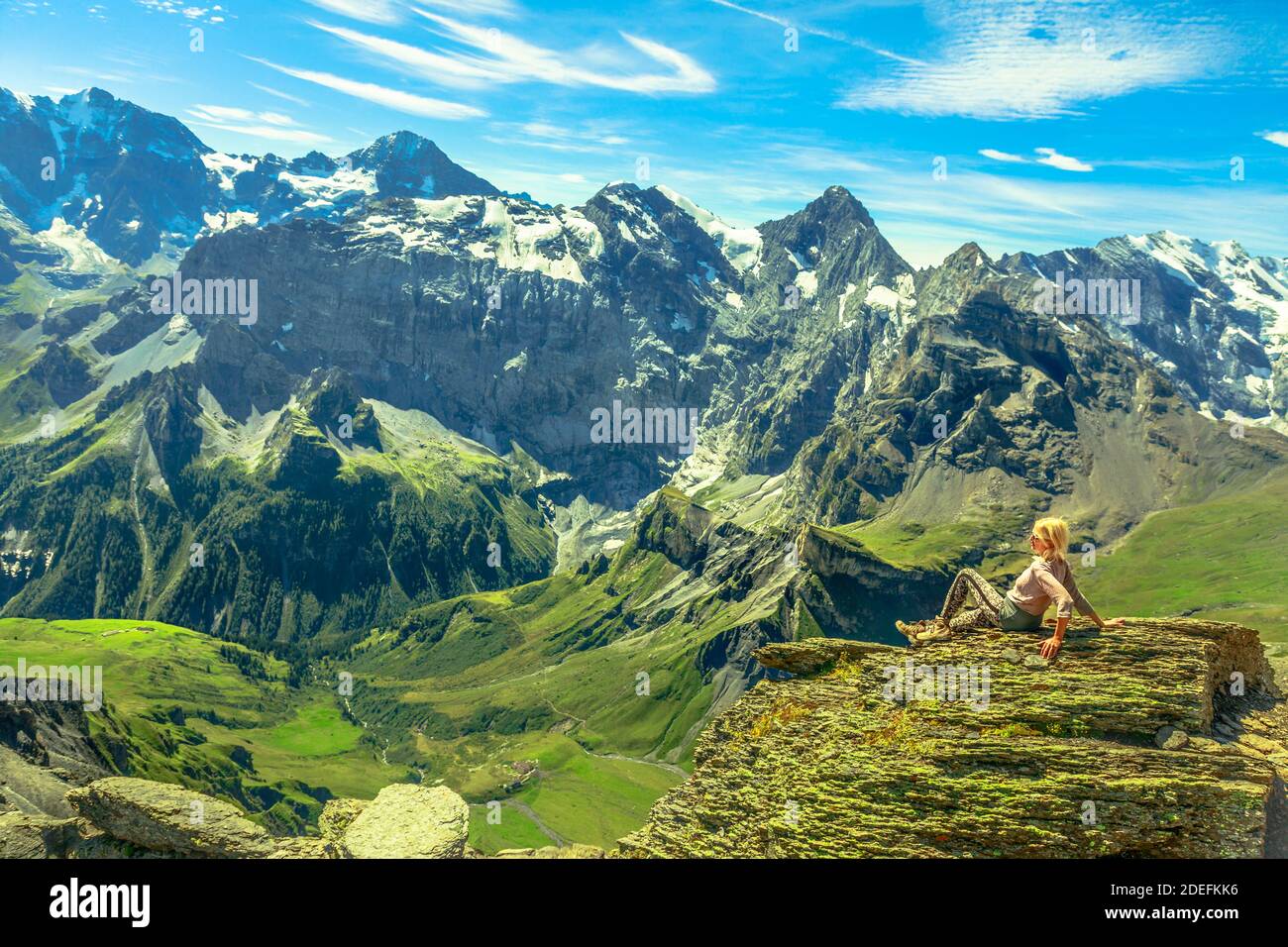 Eiger Monch Jungfrau Peaks Swiss Stockfotos und -bilder Kaufen - Alamy