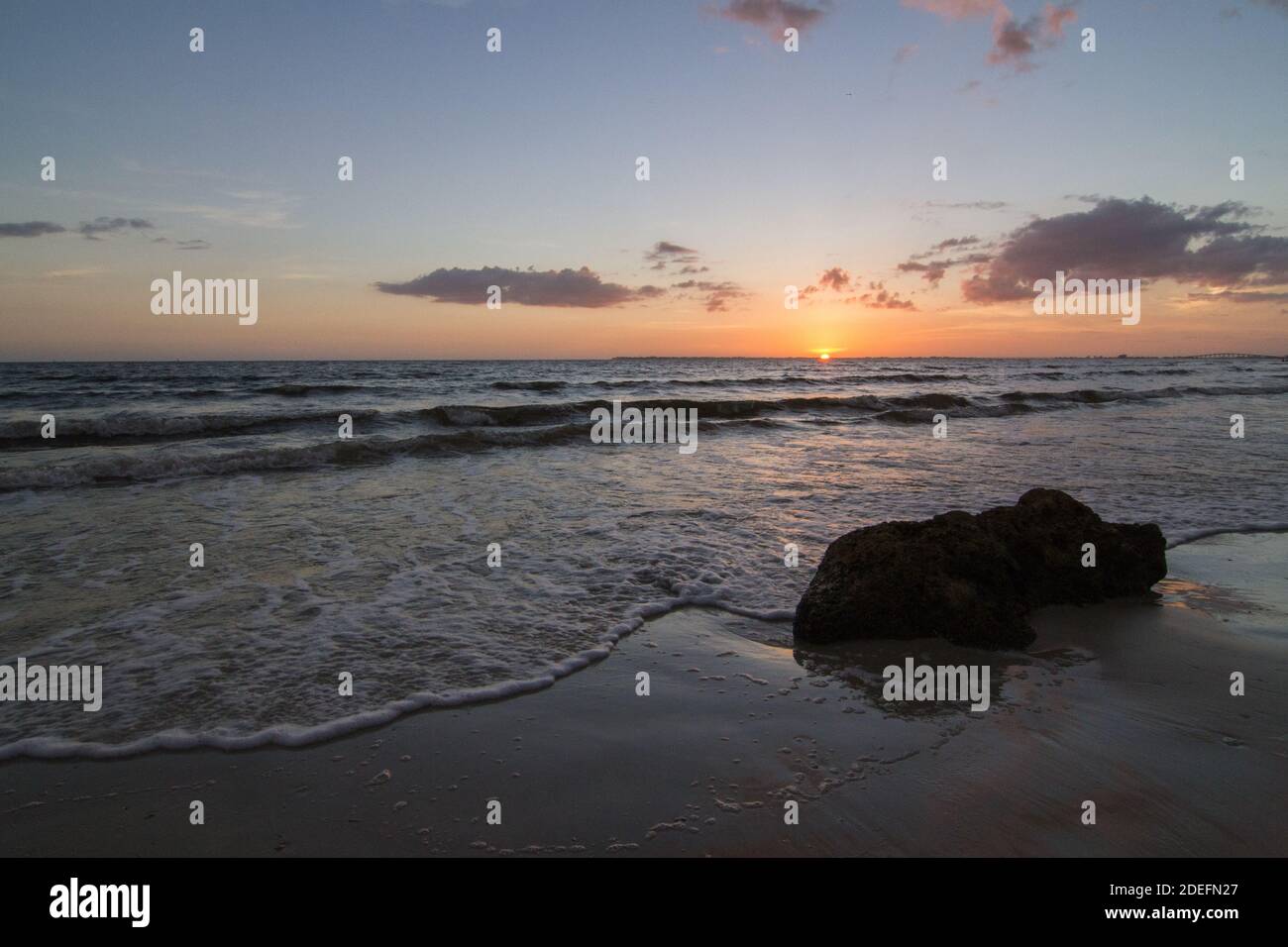 Dämmerung an der Golfküste. Stockfoto
