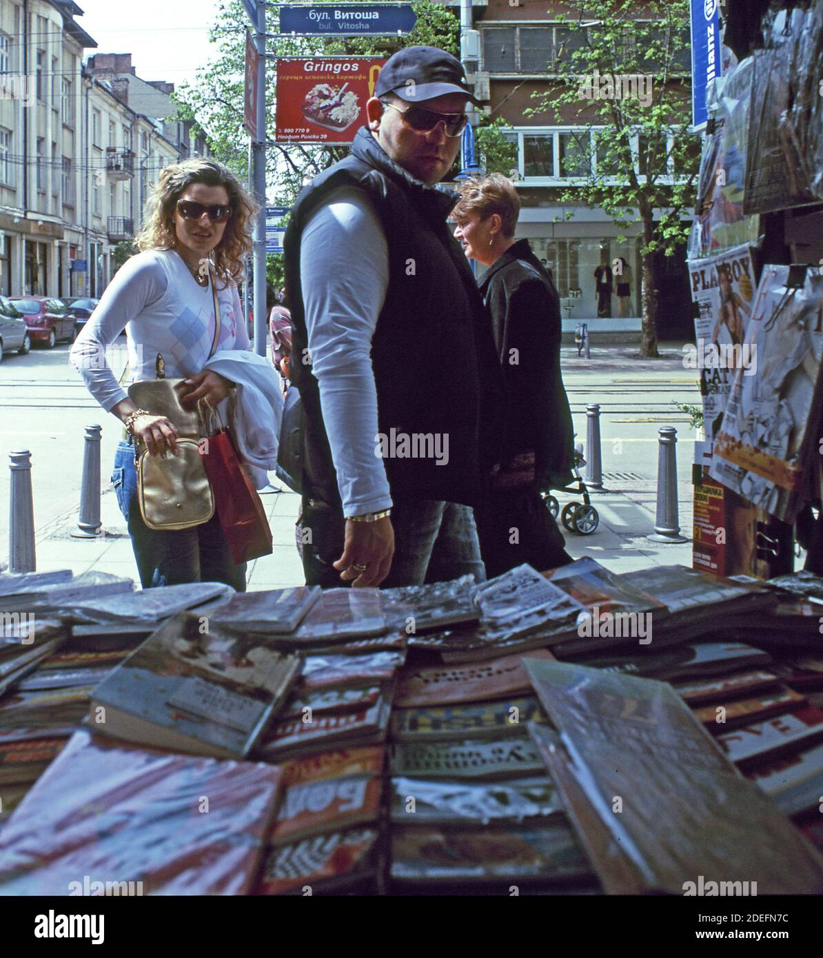 Kiosk für Zeitungen und Zeitschriften, Sofia, Bulgarien Stockfoto