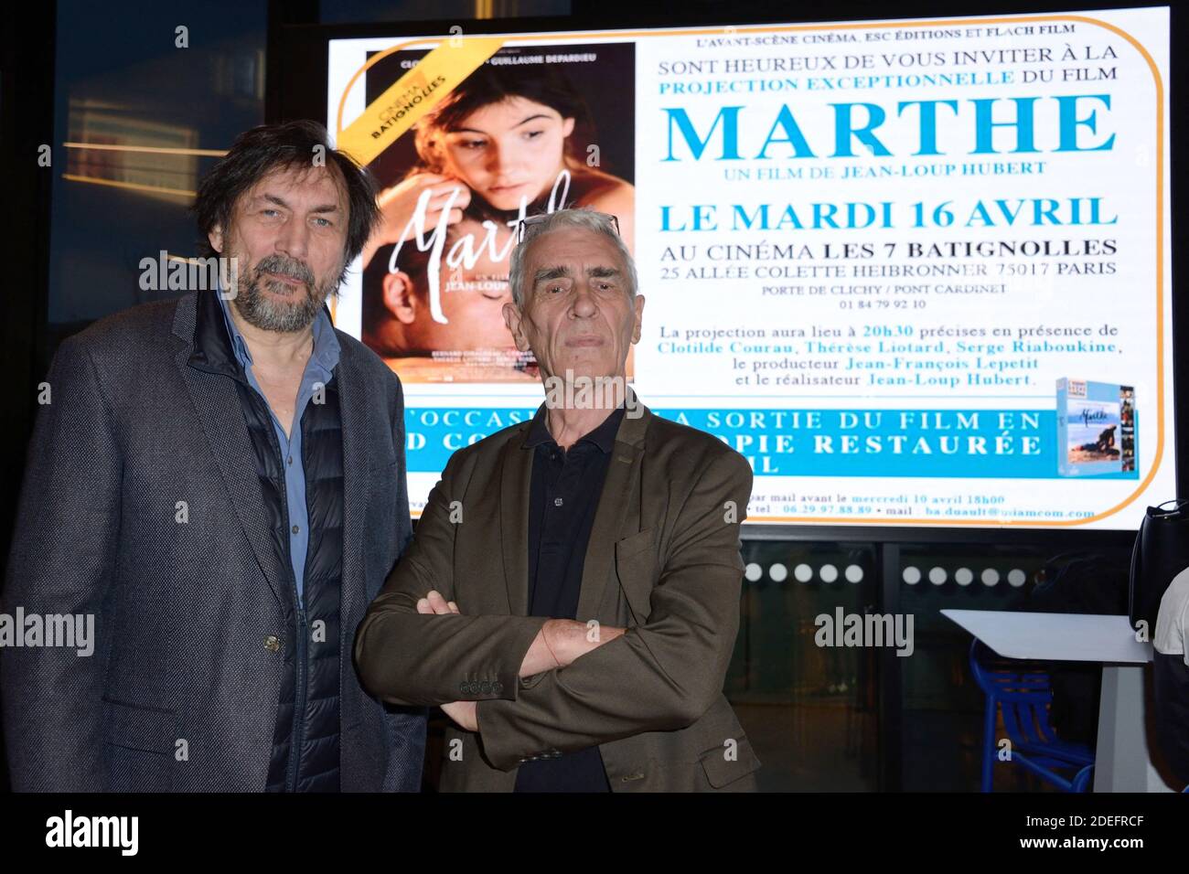 Serge Riaboukine et JeanLoup Hubert assistent a la Premiere du Film