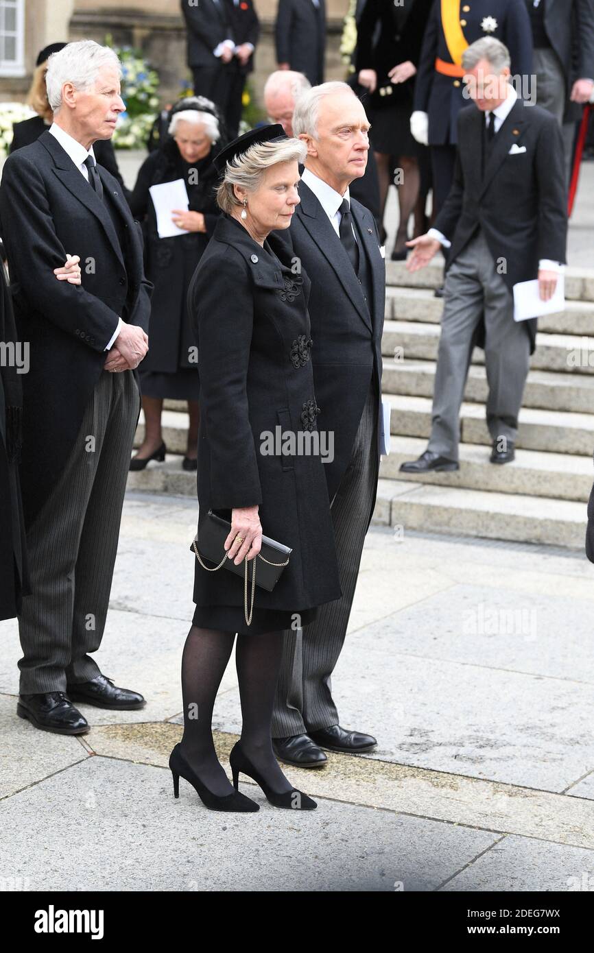 Erzherzogin Marie Astrid von Österreich und Erzherzog Carl Christian von Österreich bei der Beerdigung des Großherzogs Jean von Luxemburg in der Kathedrale Notre-Dame von Luxemburg in Luxemburg-Stadt, Luxemburg am 4. Mai 2019. Großherzog Jean von Luxemburg starb am 98. April 23, 2019. Foto von David Niviere/ABACAPRESS.COM Stockfoto