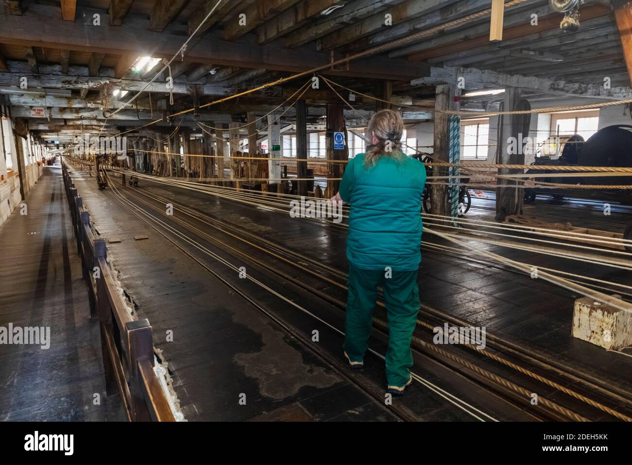 England, Kent, Chatham, Die Historische Werft, Die Historische Ropery Stockfoto