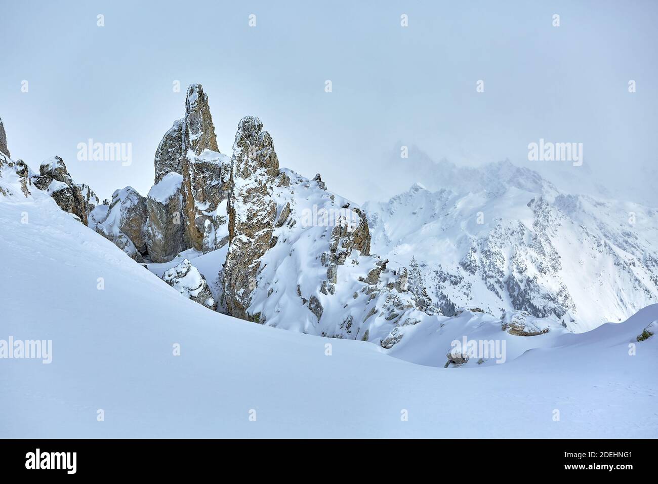 Berge im winter Stockfoto