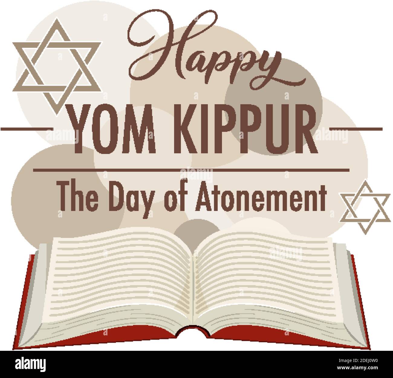 Yom Kippur Logo Grußkarte Vorlage oder Hintergrund mit bibel Abbildung Stock Vektor