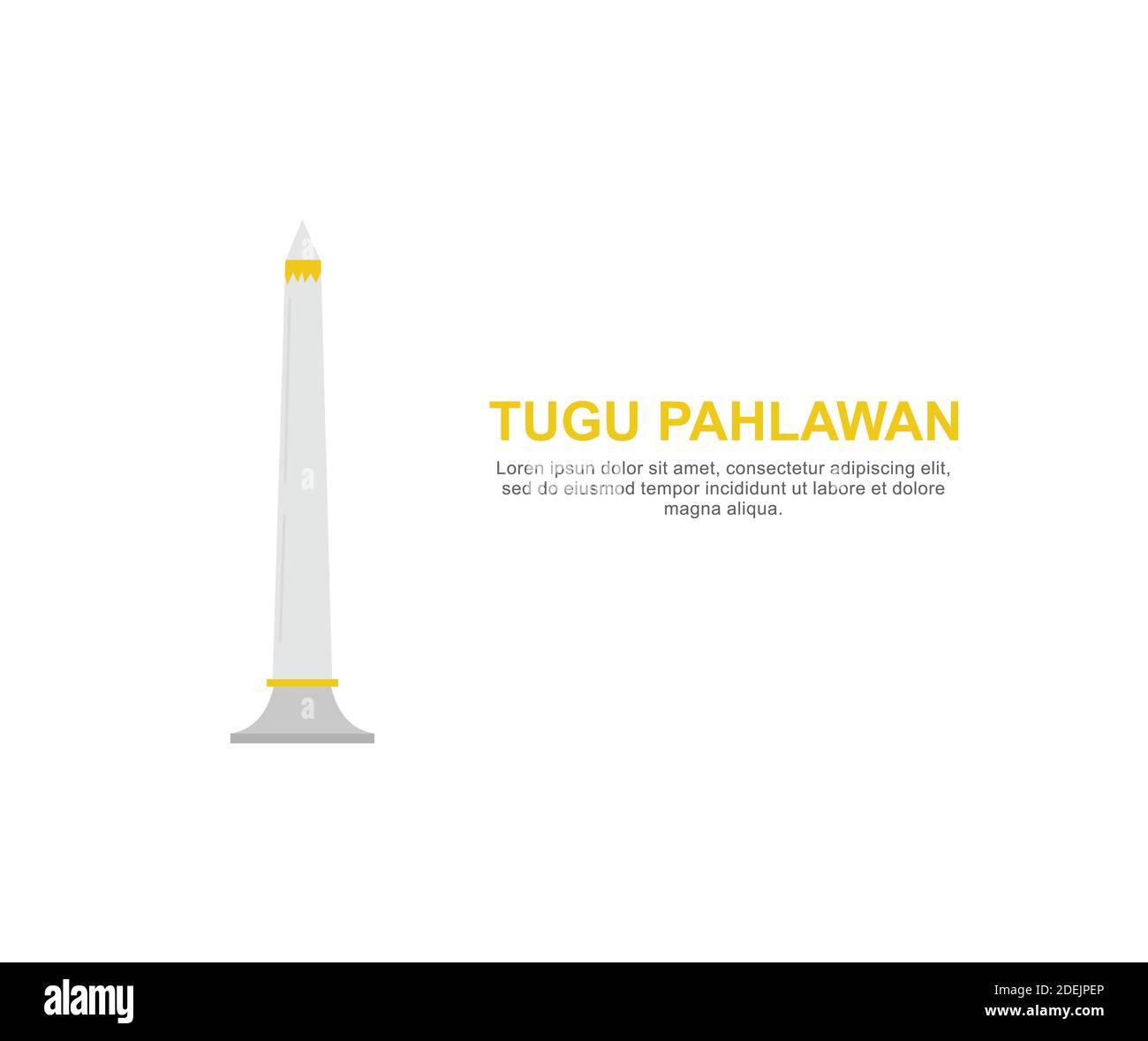 Die Gestaltung des indonesischen Helden Denkmal Stock Vektor