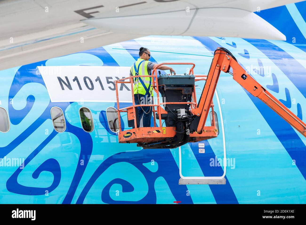 Neue boeing 787-900 für Air Tahiti Nui, Lieferung in wenigen Tagen, taufte: Bora Bora auf der internationalen Flugschau 53e am 16. Juni 2019 im Flughafen Bourget bei Paris, Frankreich. Foto von Thomas Arnoux/ABACAPRESS.COM Stockfoto
