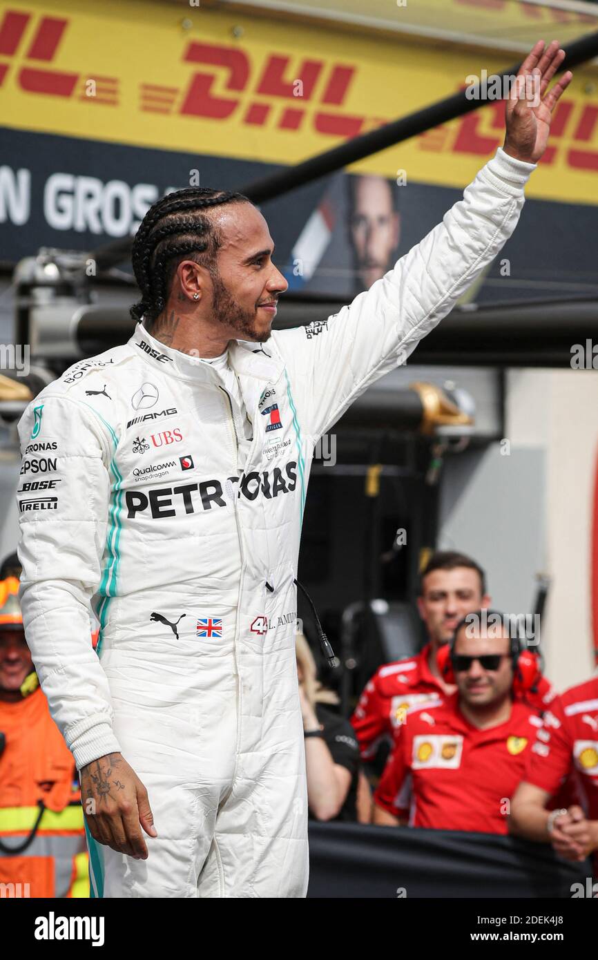 Lewis Hamilton (Scuderia Mercedes AMG Petronas Motorsport) gewinnt am 23. Juni 2019 den Grand Prix de France 2019, Le Castellet, Frankreich. Foto von Marco Piovanotto/ABACAPRESS.COM Stockfoto