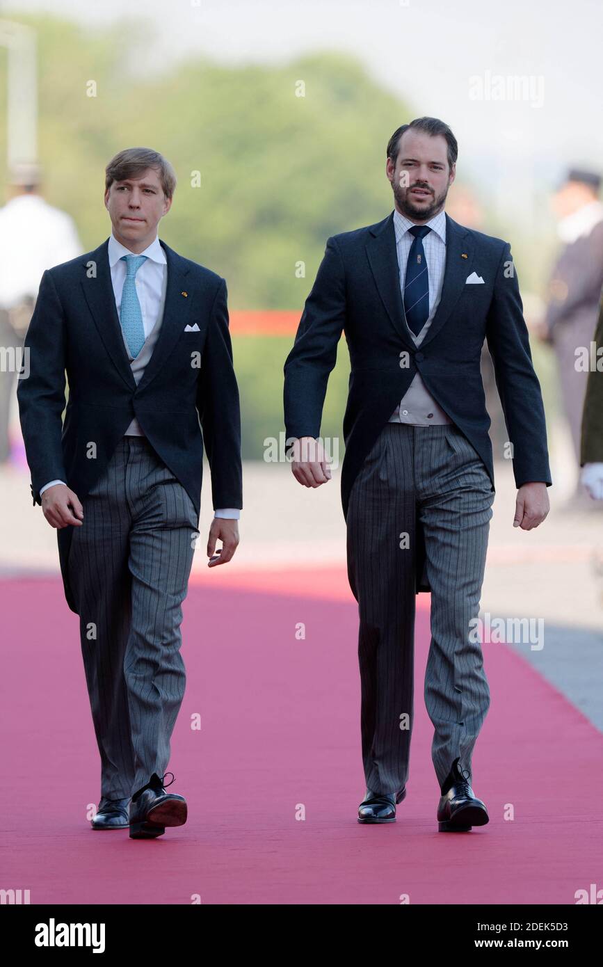 Prinz Ludwig von Luxemburg und Prinz Felix von Luxemburg kommen in die Philharmonie zum Konzert am Nationalfeiertag am 23. Juni 2019 in Luxemburg, Luxemburg. Foto von ABACAPRESS.COM Stockfoto