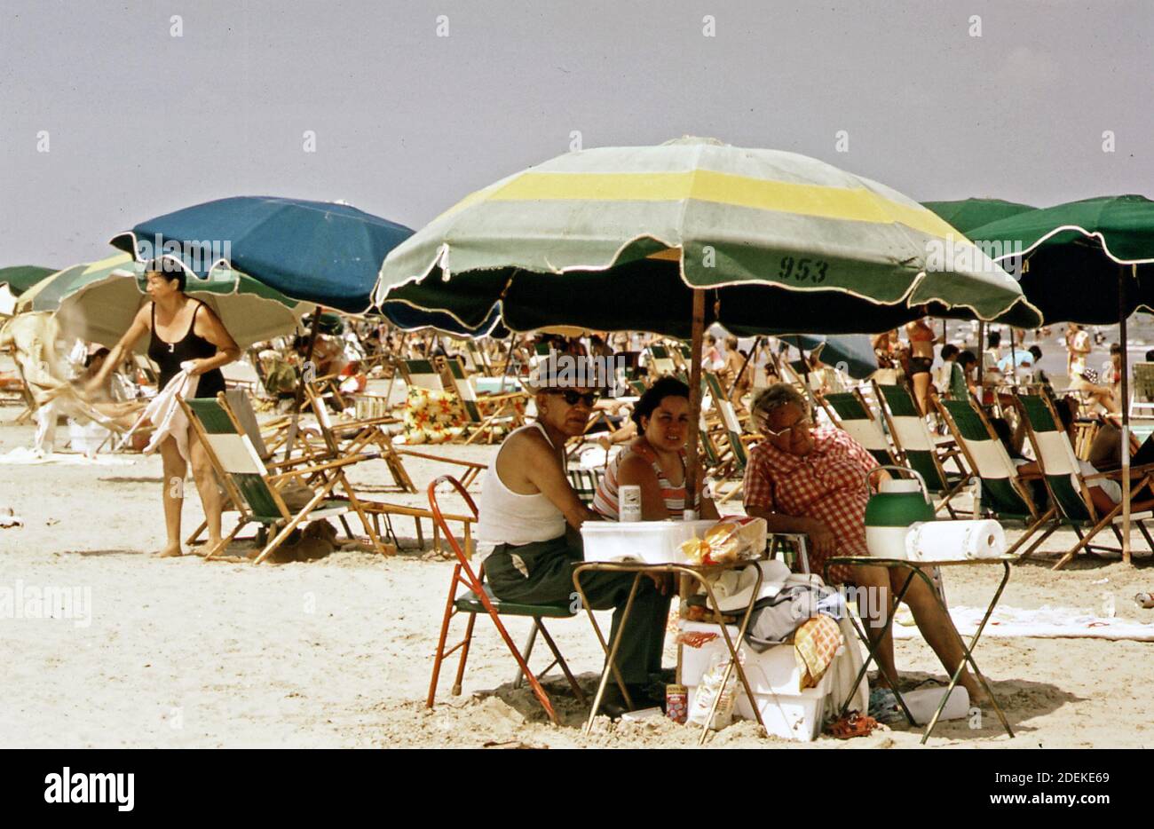 1970er-Jahre Foto (1973) - Stewart Beach, am östlichen Ende der Galveston Island, einer der beliebtesten Sommerspielplätze der Gegend Stockfoto