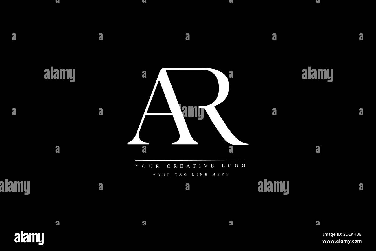 AR, RA, A und R abstrakte Vektor-Logo-Monogramm-Vorlage Stockfoto