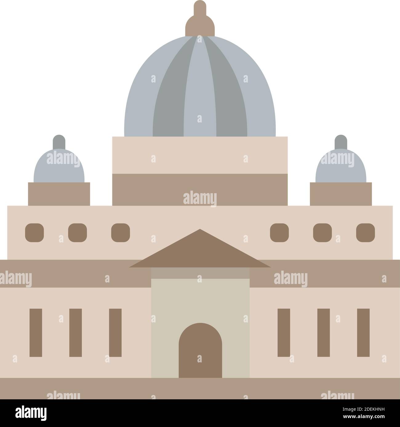Petersdom, Vatikan, peters, heiliger voll editierbare Vektor-Icons Stock Vektor