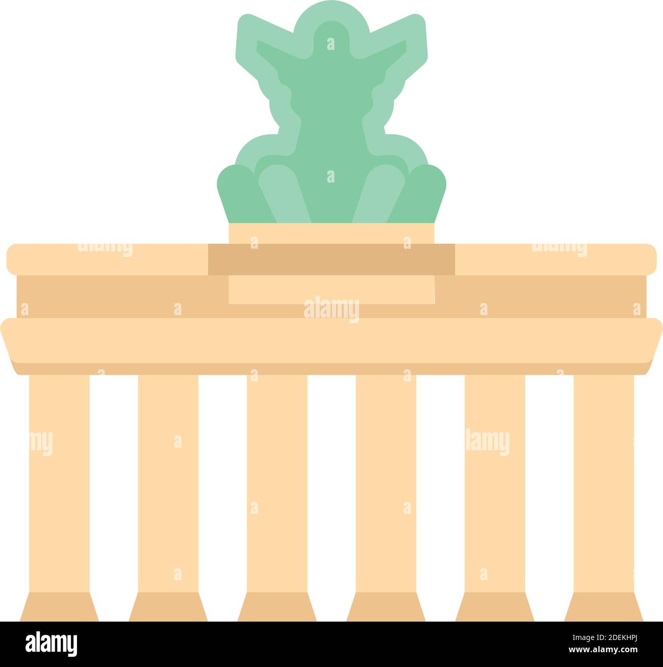 Brandenburger Tor, Berlin, Deutschland, Landmark voll editierbare Vektor-Icons Stock Vektor